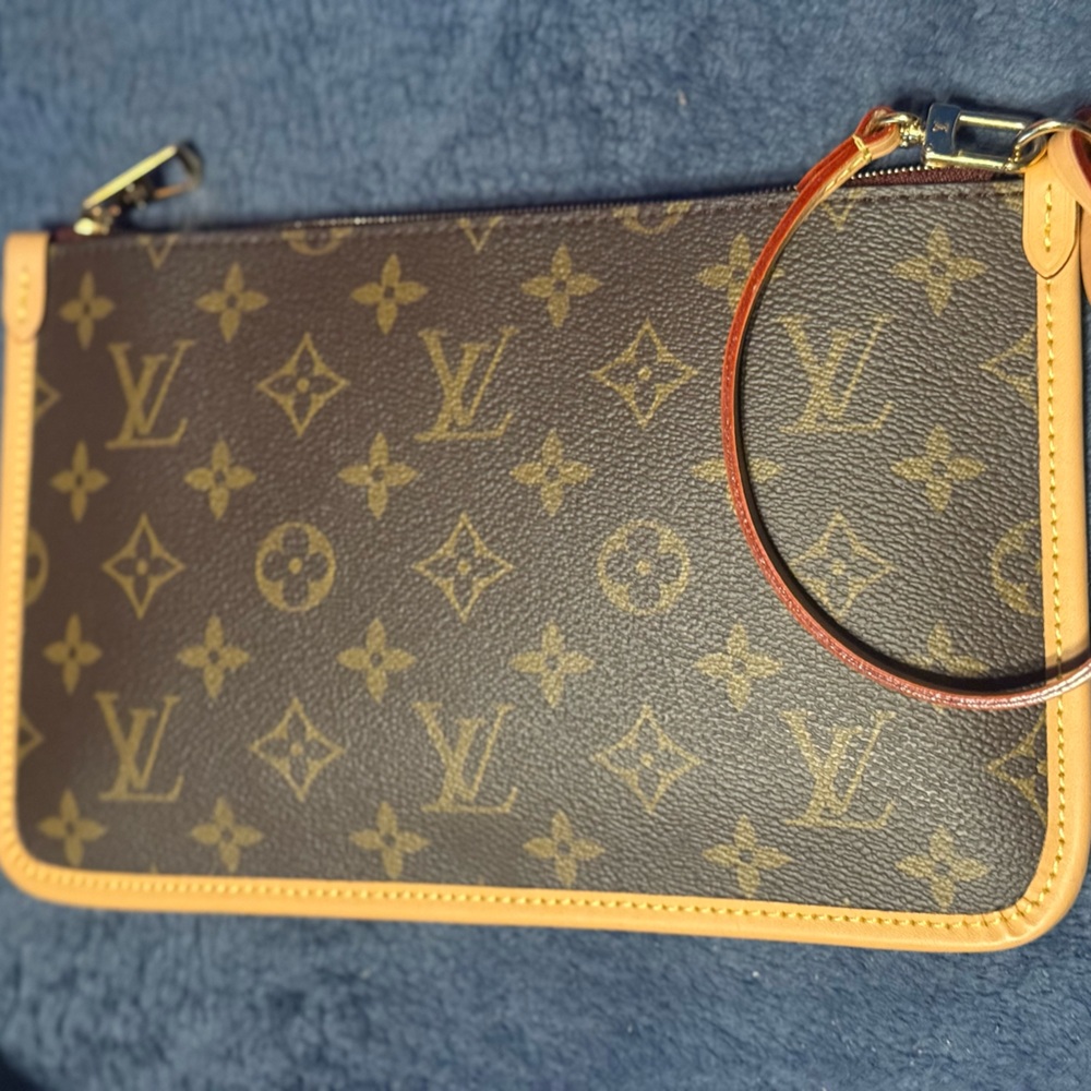 Louis Vuitton Brown and Tan Pouch